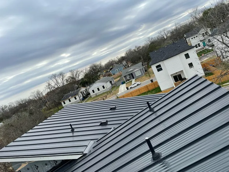 Standing seam metal roof panels with vents for Skylight Repair in Hazlet